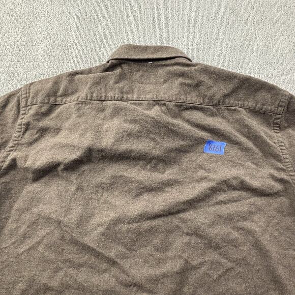 UNTUCKit Shirt Adult 2XL XXL Brown Button Up Long Sleeve Flannel Casual Men's - Picture 13 of 14